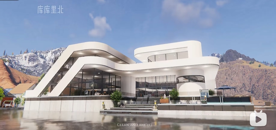 【分享】留白现代别墅#七日世界 #七日世界新星计划 #七日世界庄园